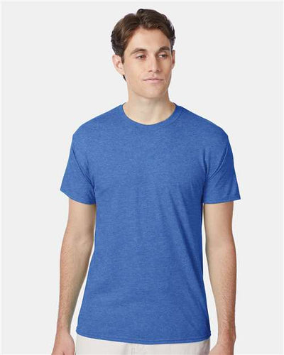 Hanes 42TB Bonnet Blue Heather — on model front