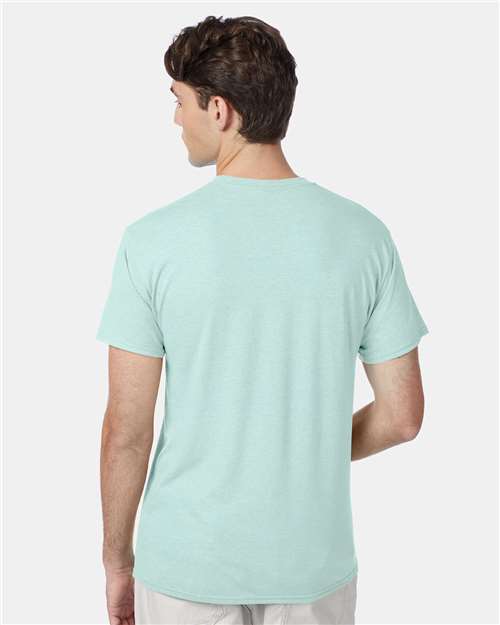 Hanes 42TB Ice Fall Heather — on model back