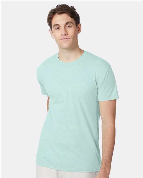 Hanes 42TB Ice Fall Heather — on model front