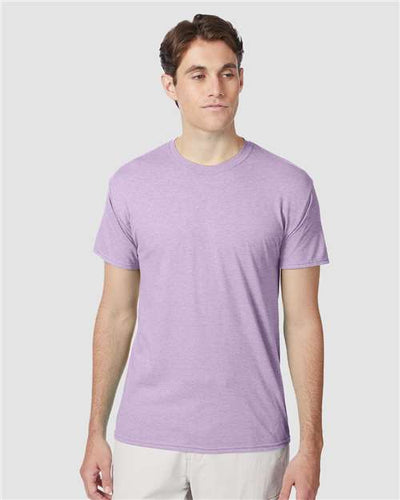 Hanes 42TB Pale Violet Heather — on model front