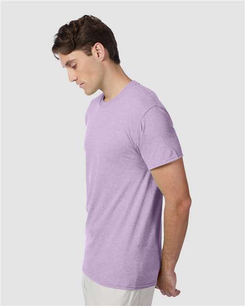 Hanes 42TB Pale Violet Heather — on model side