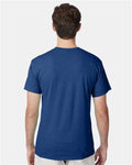 Hanes 42TB Regal Navy Heather — on model back