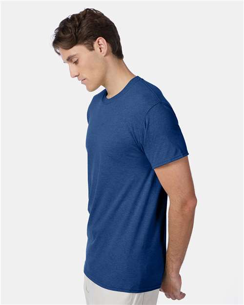 Hanes 42TB Regal Navy Heather — on model side