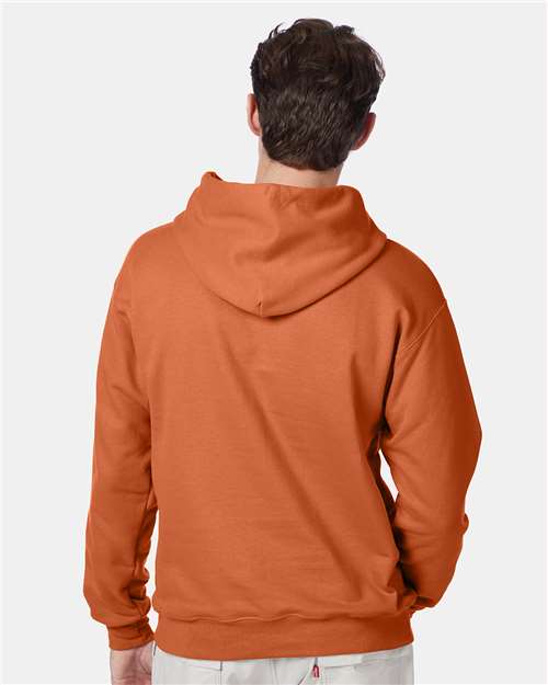 Hanes F170 Pumpkin — on model back