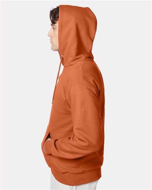 Hanes F170 Pumpkin — on model side