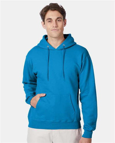 Hanes F170 Teal — on model front
