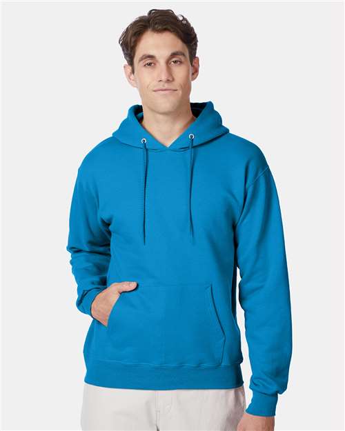 Hanes F170 Teal — on model front