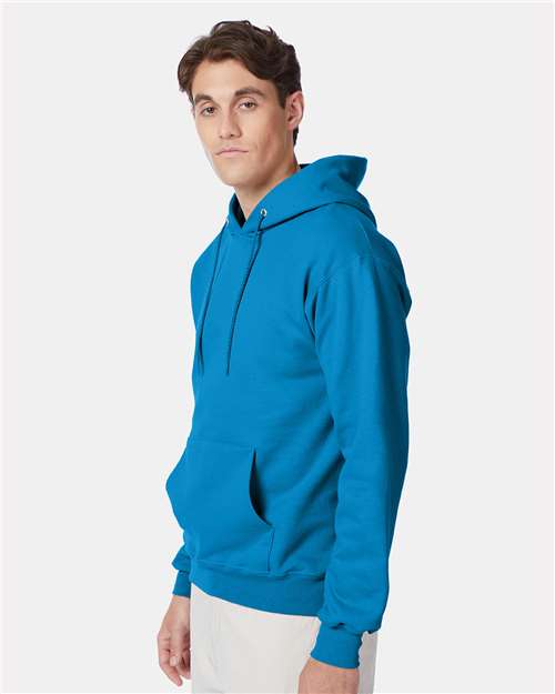 Hanes F170 Teal — on model side