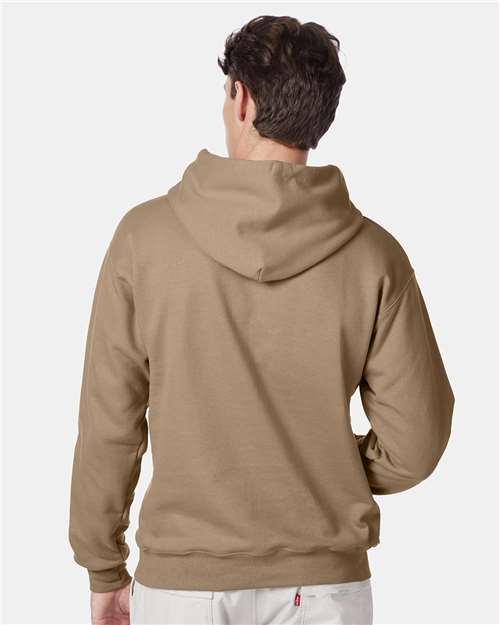Hanes F170 Pebble — on model back