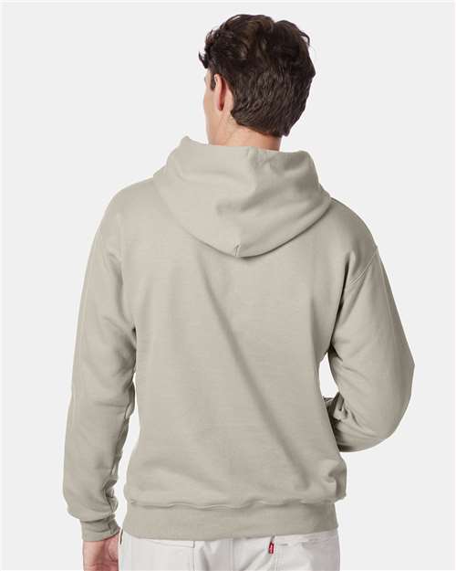 Hanes F170 Sand — on model back