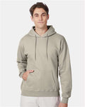 Hanes F170 Sand — on model front