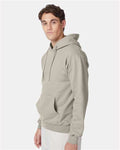 Hanes F170 Sand — on model side