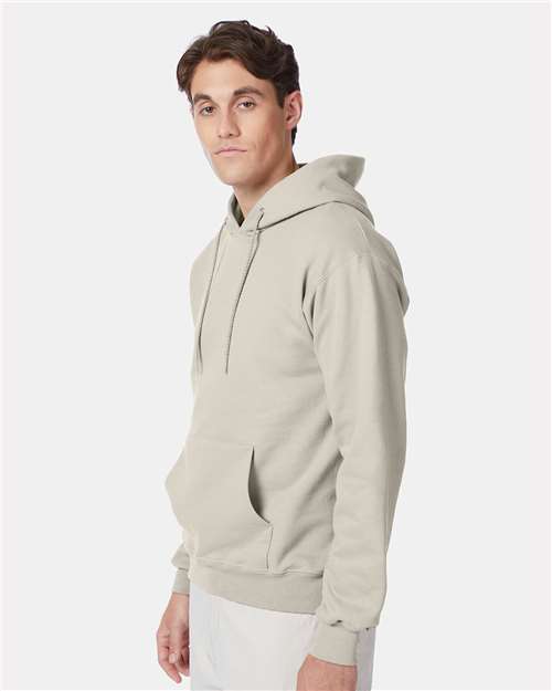 Hanes F170 Natural — on model side