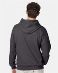 Hanes F170 Smoke Grey — on model back