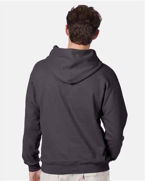 Hanes F170 Smoke Grey — on model back