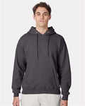 Hanes F170 Smoke Grey — on model front