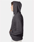 Hanes F170 Smoke Grey — on model side