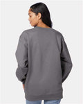 Hanes F260 Smoke Grey — on model back