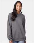 Hanes F260 Smoke Grey — on model front