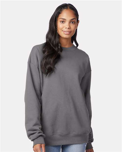 Hanes F260 Smoke Grey — on model front