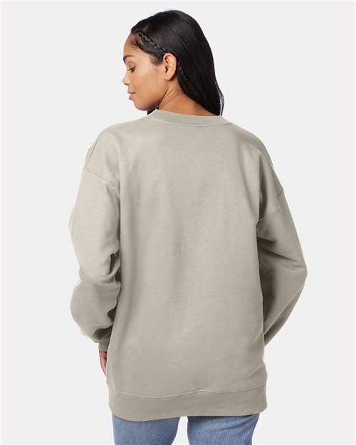 Hanes F260 Sand — on model back
