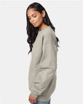 Hanes F260 Sand — on model side