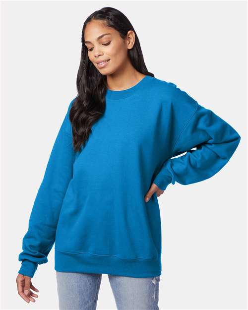 Hanes F260 Teal — on model front