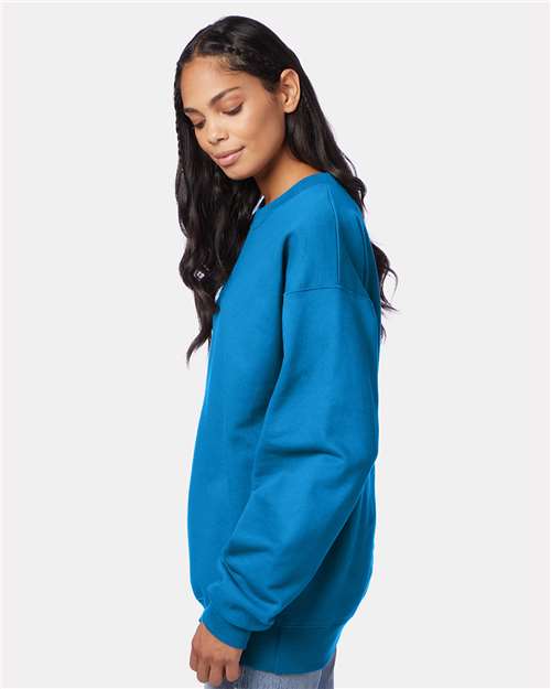 Hanes F260 Teal — on model side