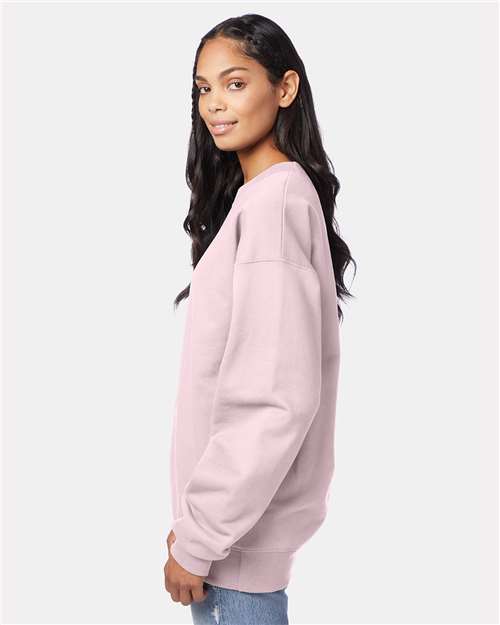 Hanes F260 Pale Pink — on model side