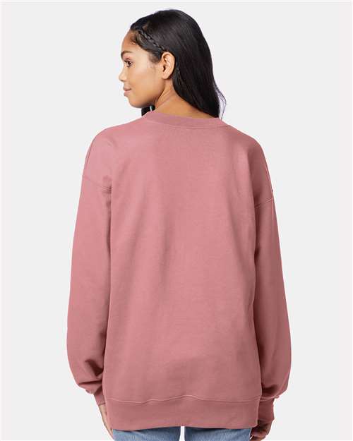 Hanes F260 Mauve — on model back