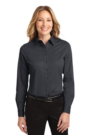 Women's Long Sleeve Easy Care Shirt - Cl Navy / Light Stone