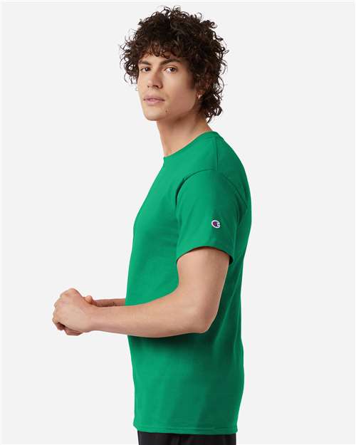 Champion T425 Kelly Green — on model side