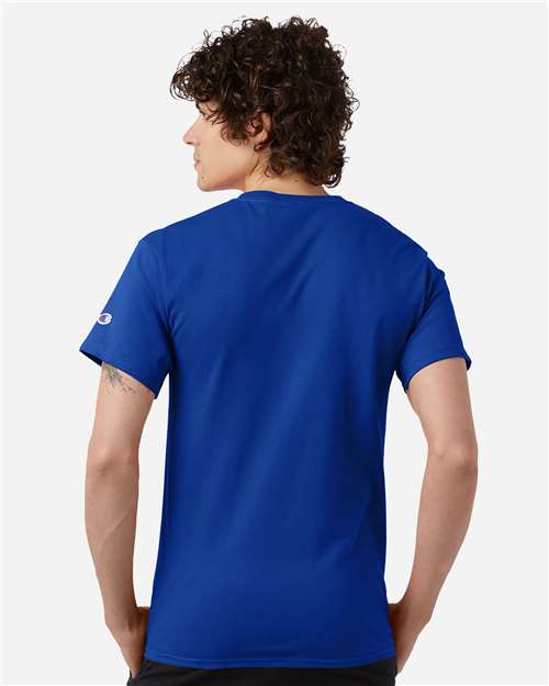 Champion T425 Athletic Royal — on model back