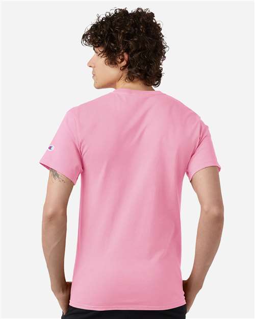 Champion T425 Pink Candy — on model back