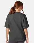 Champion T105 Charcoal Heather — on model back