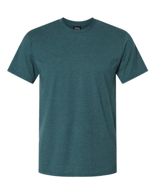 Hanes 4980 Jade Pine Heather — front
