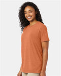Hanes 4980 Pumpkin Heather — on model side
