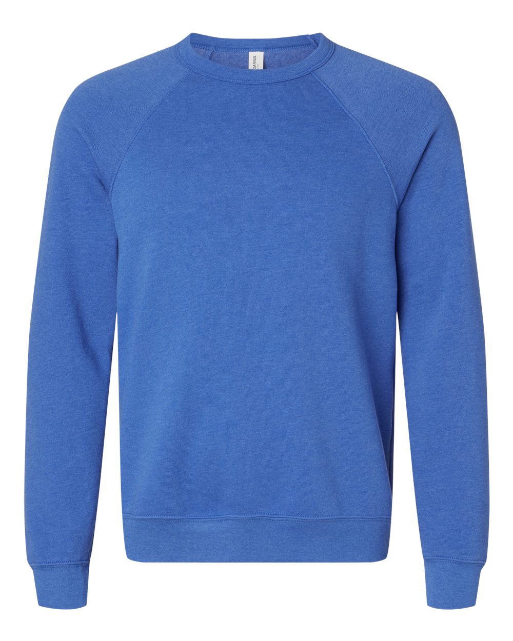 Unisex Sponge Fleece Raglan Sweatshirt - Heather True Royal