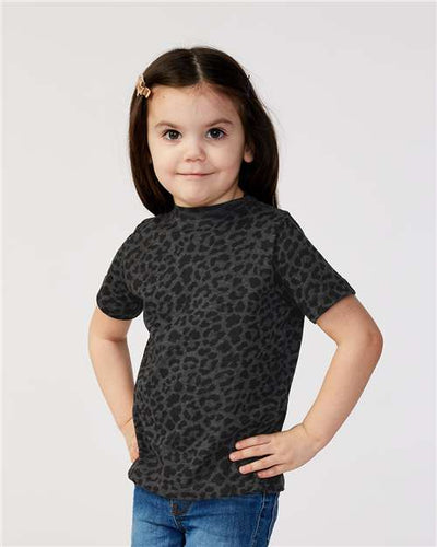 Rabbit Skins 3321 Black Leopard — on model front