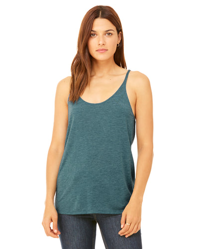 Women's Slouchy Tank - Heather Deep Teal