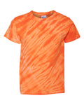 Youth One Color Tiger Stripe T-Shirt - Orange