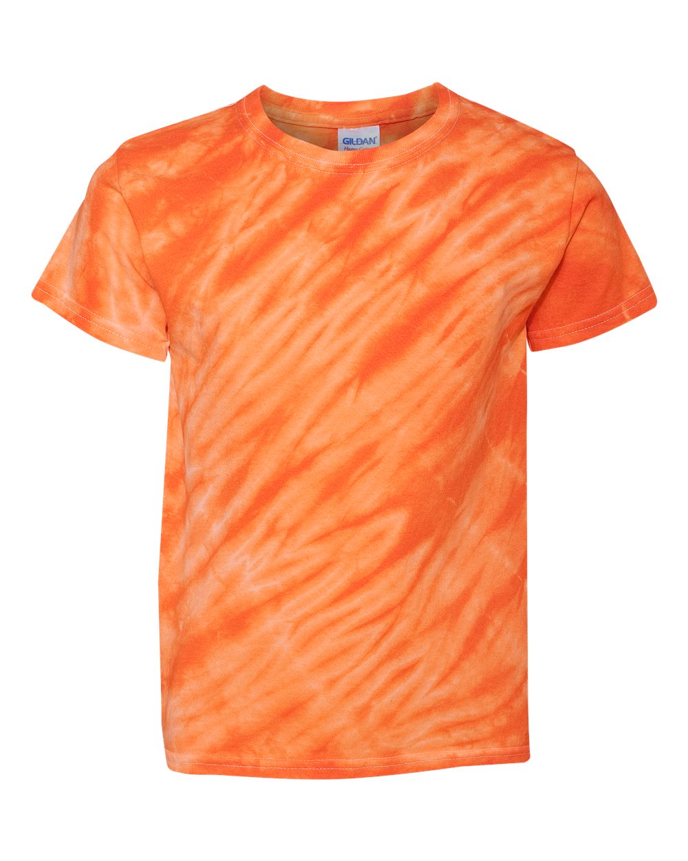 Youth One Color Tiger Stripe T-Shirt - Orange