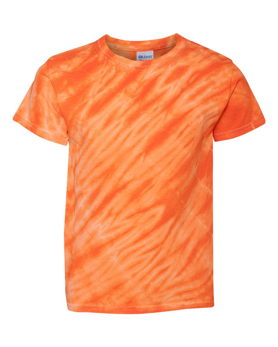 Youth One Color Tiger Stripe T-Shirt - Orange
