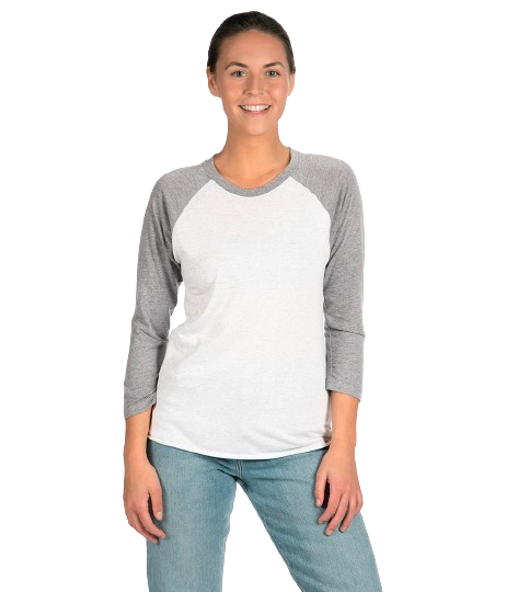 Unisex Triblend 3/4-Sleeve Raglan - Premium Heather / Heather White