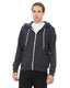 Bella + Canvas 3739 - Unisex Poly-Cotton Sponge Fleece Full-Zip Hoodie - Dark Gray