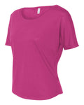 Women's Flowy Open Back Tee - Berry