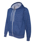 Unisex Poly-Cotton Sponge Fleece Full-Zip Hoodie - Digital Blue