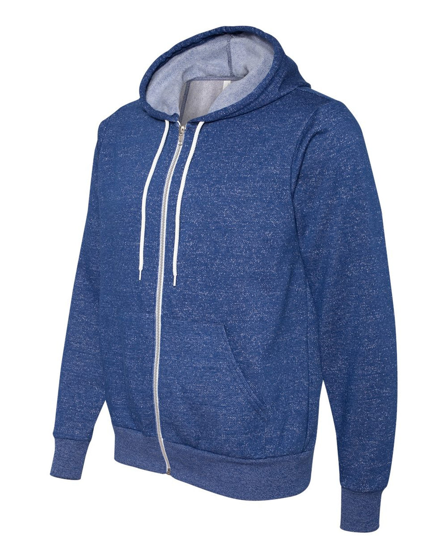 Unisex Poly-Cotton Sponge Fleece Full-Zip Hoodie - Digital Blue
