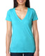Next Level 6740 - Women's Triblend Deep V - Tahiti Blue