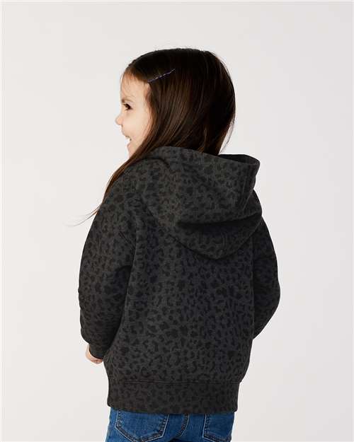 Rabbit Skins 3326 Black Leopard — on model back